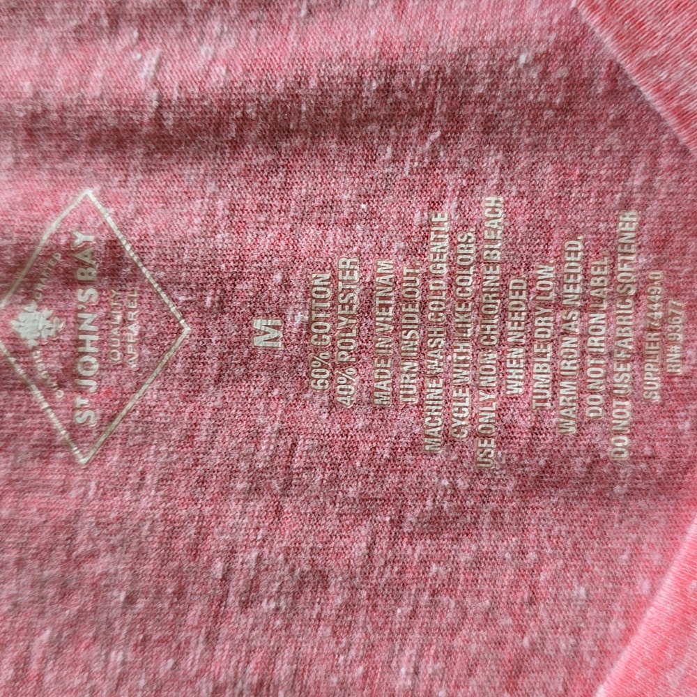 St. John's Bay Pink‎ T-shirt Size Medium - Picture 6 of 9